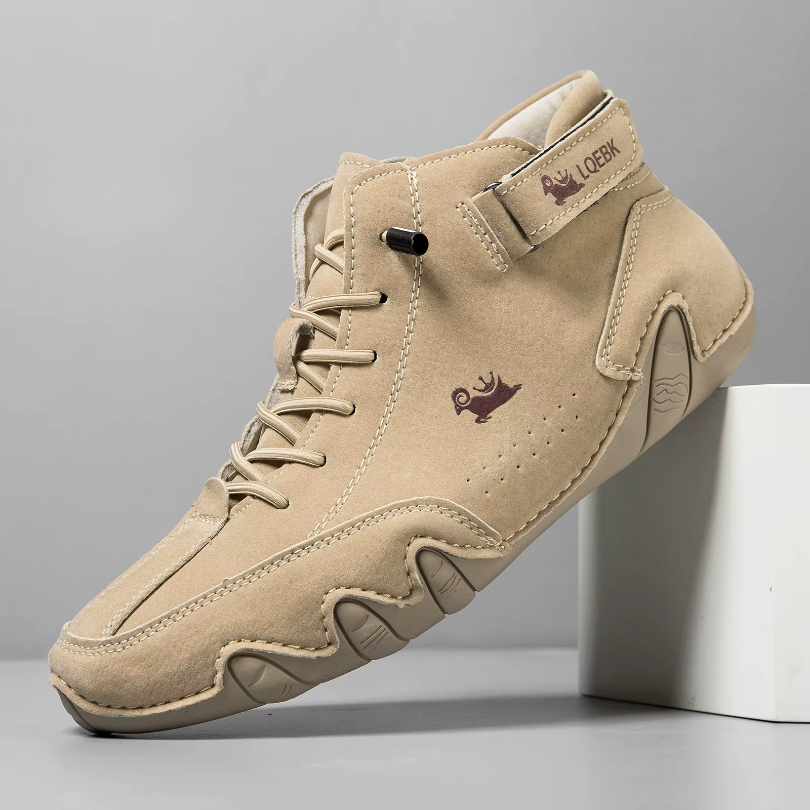 LDECK Chaussures décontractées en cuir pour hommes, baskets de mode, mocassins de marche d'extérieur