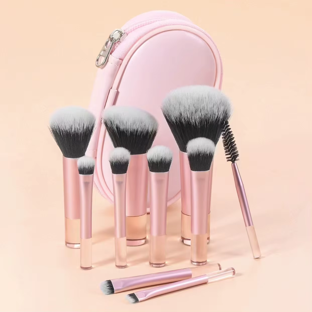 Ensemble de mini pinceaux de maquillage pour le visage, 10 pièces, portables, format voyage, disponi