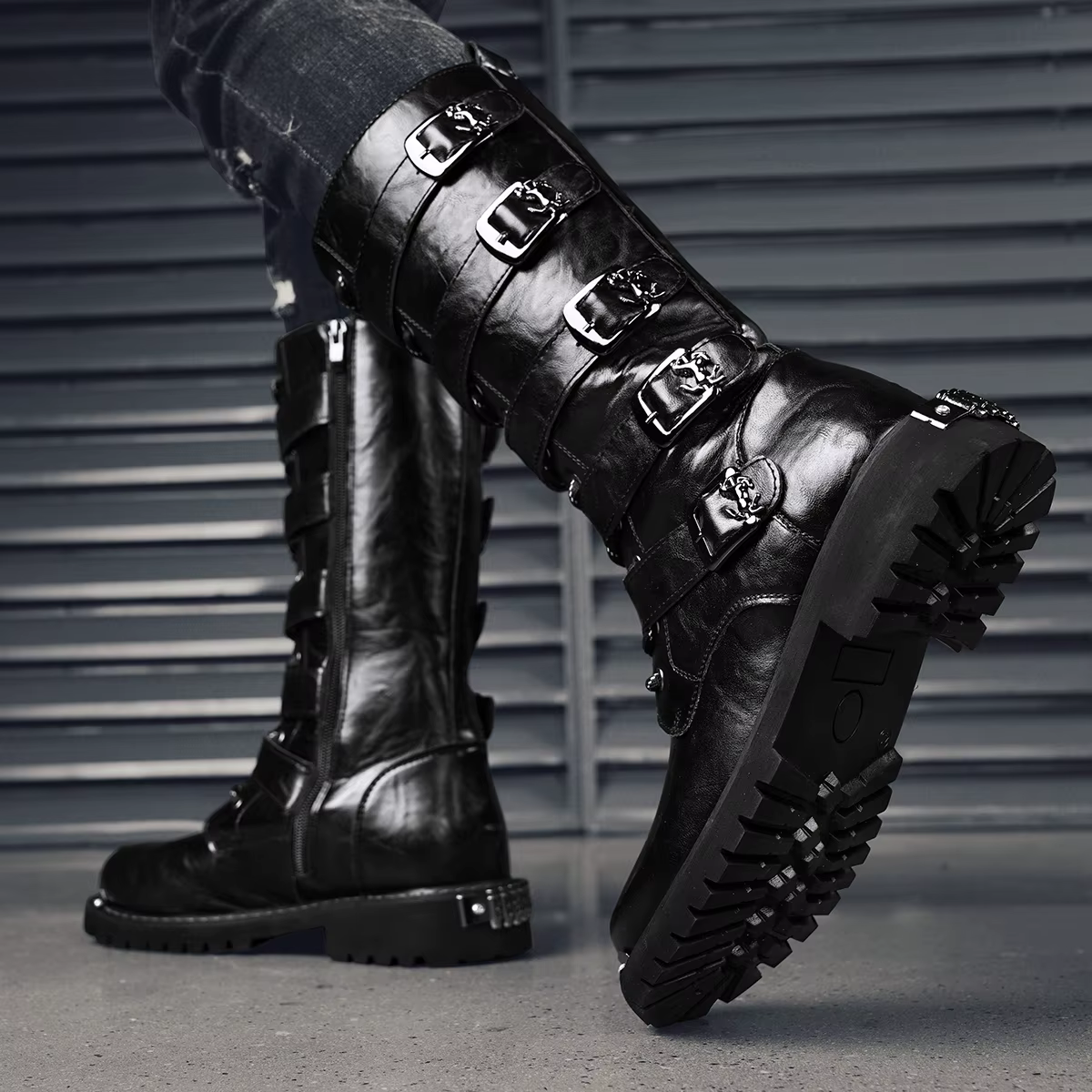 Bottes de moto montantes décontractées pour hommes, bottes de travail de protection de sécurité, ext