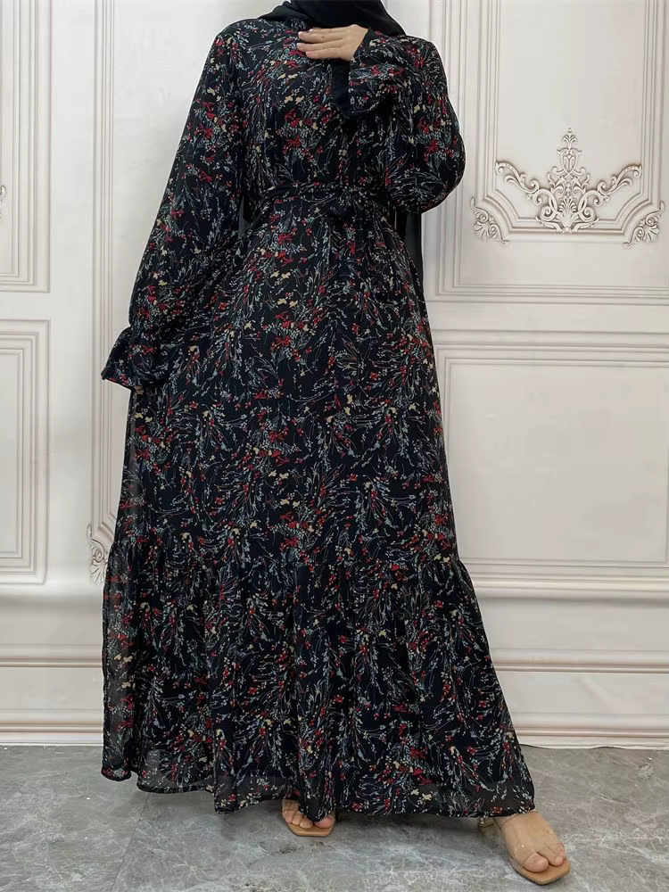 Abaya-Robe Longue Hijab pour Femme, Tenue Musulmane Modeste, Kaftans pour Ramadan, Turquie, Islam, A