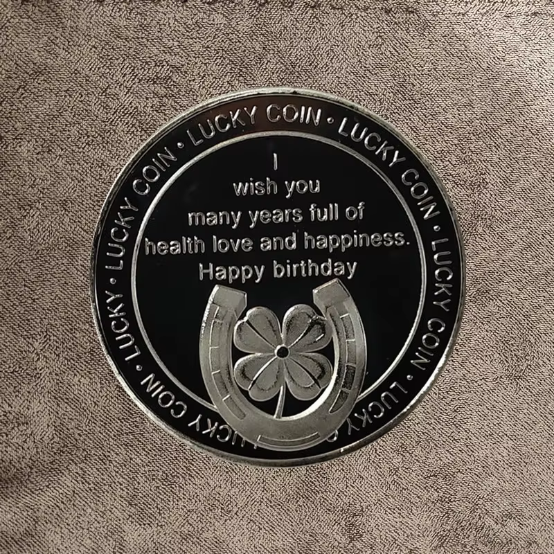 Pièce de Collection porte-bonheur joyeux anniversaire, pièces commémoratives, cadeau d'anniversaire,