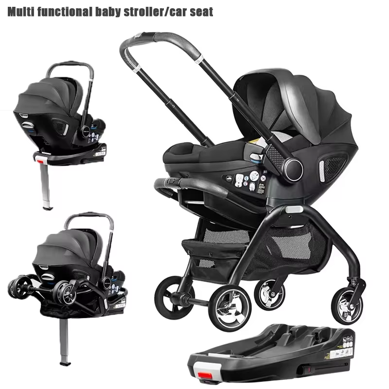 Poussette 4-en-1 avec base ISOFIX expédiée depuis l'UE, siège auto pour enfant, poussette de luxe po