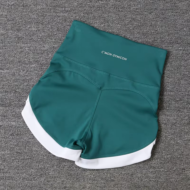 Short de sport taille haute pour les abonnés aux documents, pantalon de yoga serré, élastique, pêche