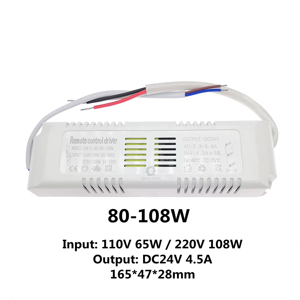 Sortie 24V 2.4G télécommande LED pilote 80-108W alimentation pour double couleur LED bande gradation