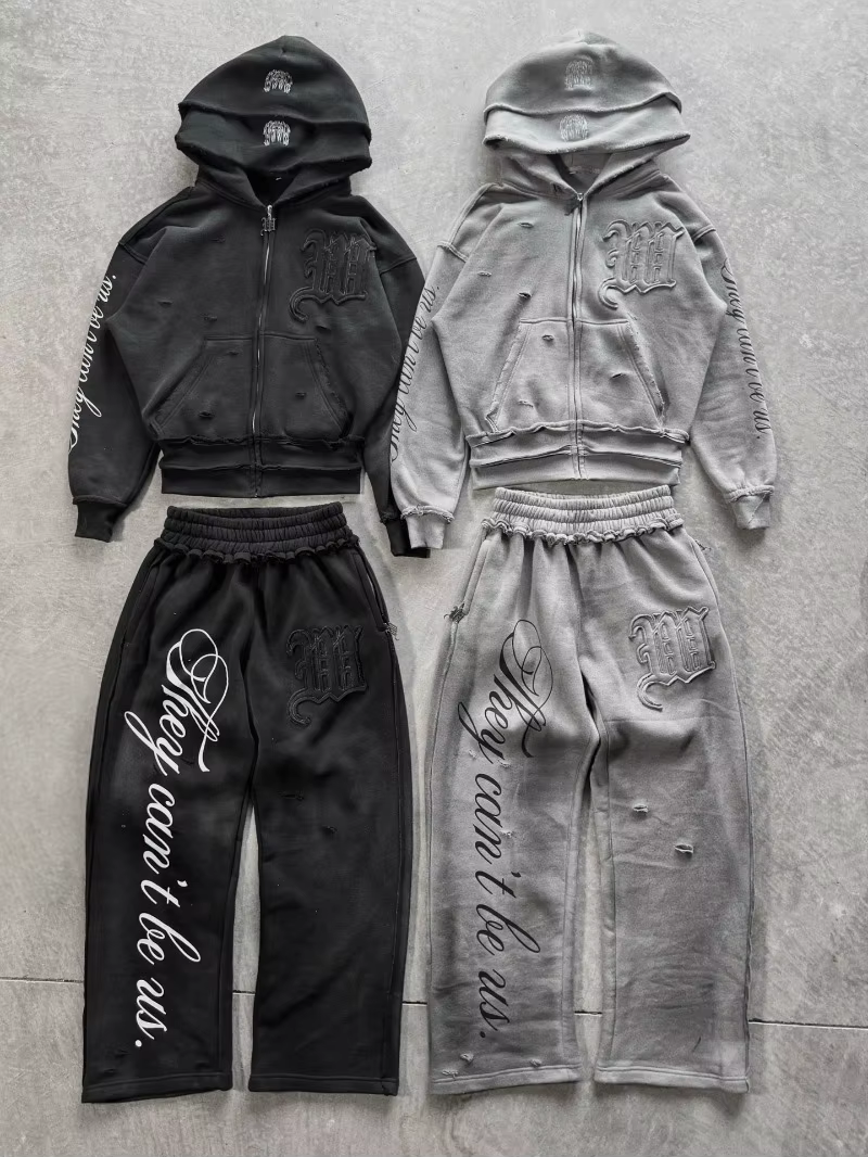 Sweat à capuche surdimensionné pour hommes et femmes, marque de mode américaine, motif de lettre M b