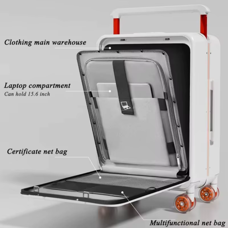 Valise de paquet pour ordinateur portable à ouverture frontale, capacité d'entrepôt profond, sac de