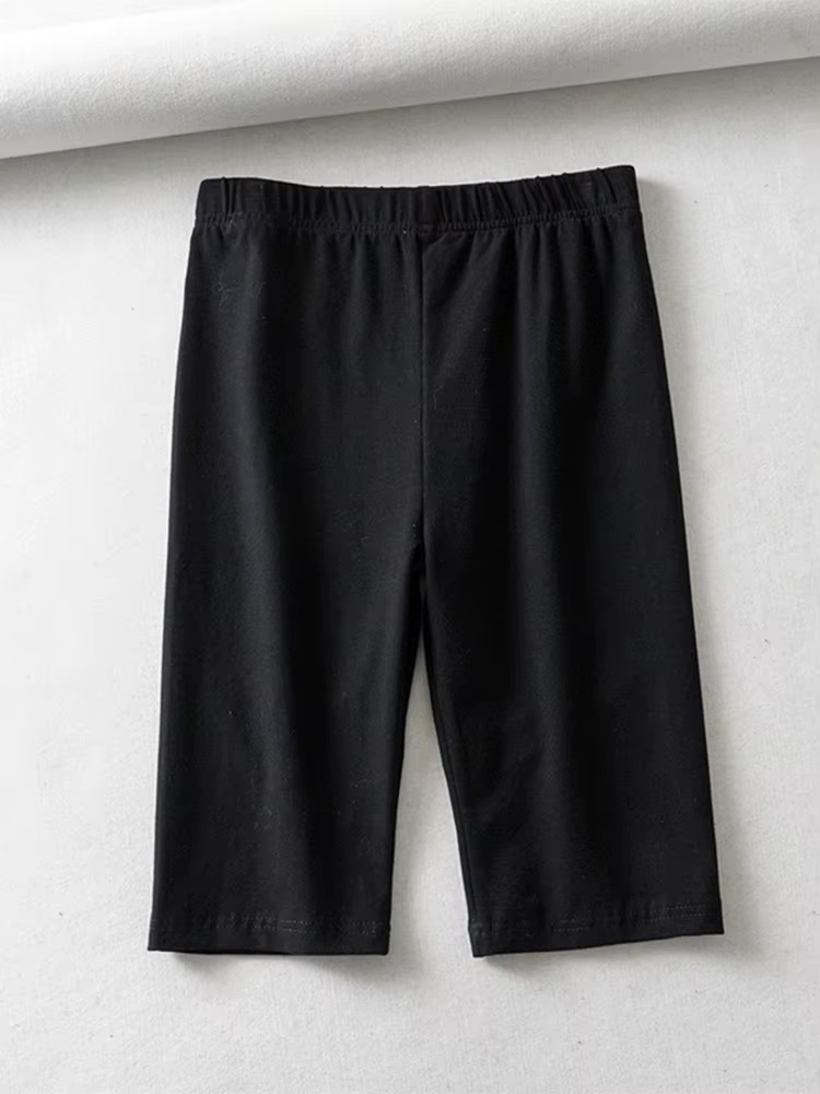 Short de motard en coton pour femmes, sexy, taille haute, élastique, couleur pure, slim, longueur au