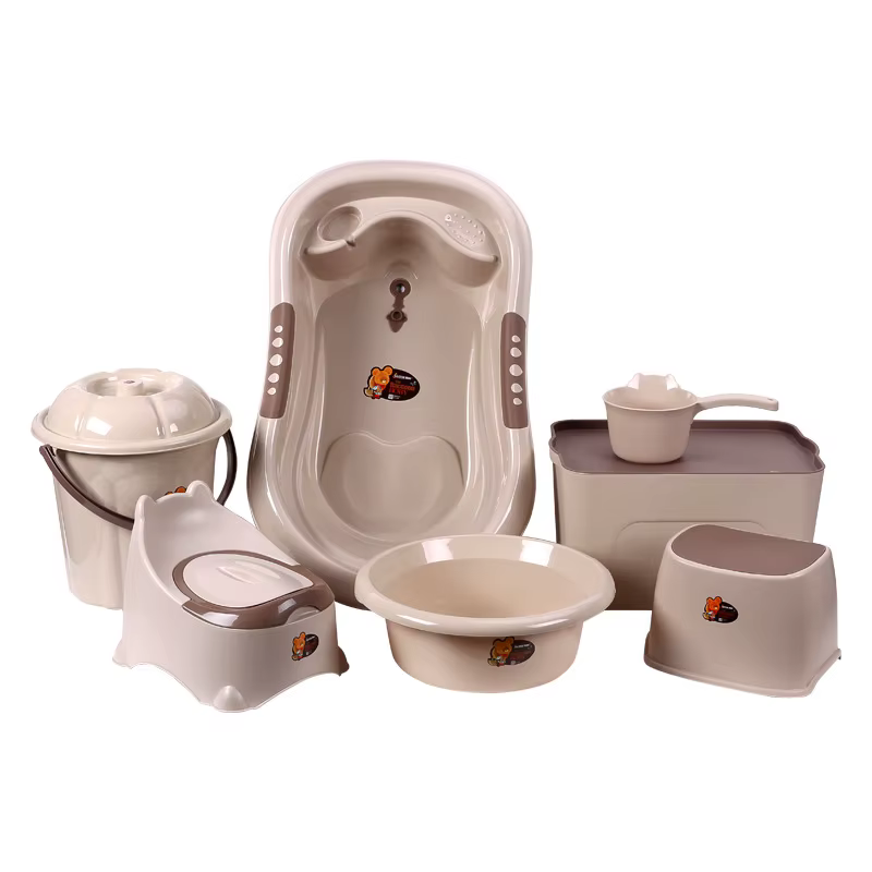 Ensemble de baignoire pour bébé avec tabouret, baignoire pour nouveau-né, antidérapant, ensemble de 
