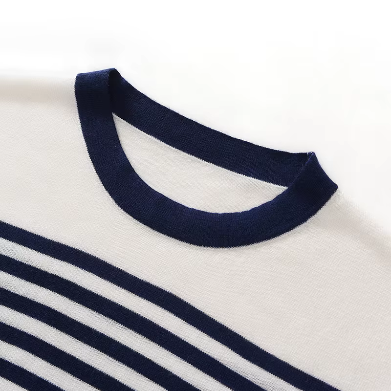 WinvyNee – vêtements d'été pour femmes, hauts sans manches en laine, col rond, t-shirts à demi-manch