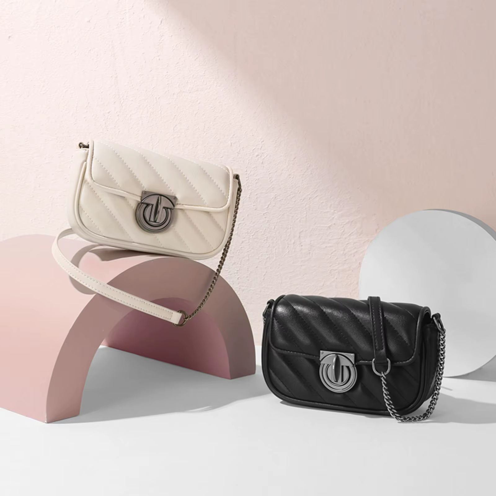 Sac à bandoulière en cuir matelassé ITAMOOD, sac à bandoulière de luxe et élégant pour femme, petit 