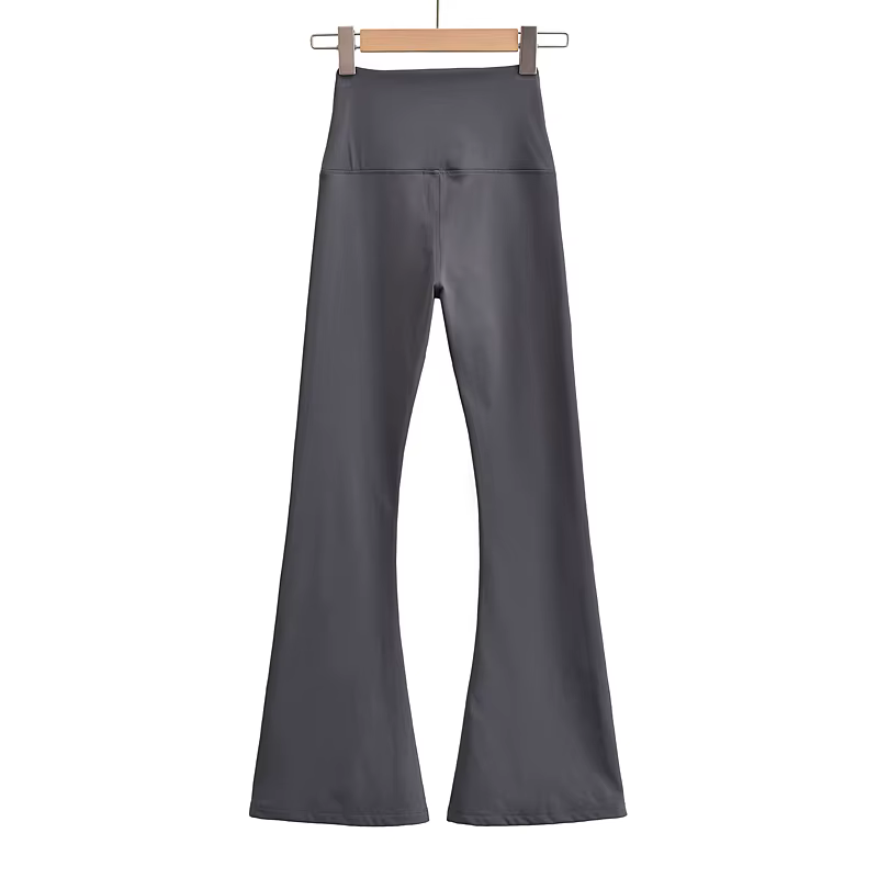 Legging évasé noir pour femme, pantalon de yoga, style streetwear décontracté, tenue résistante, aut