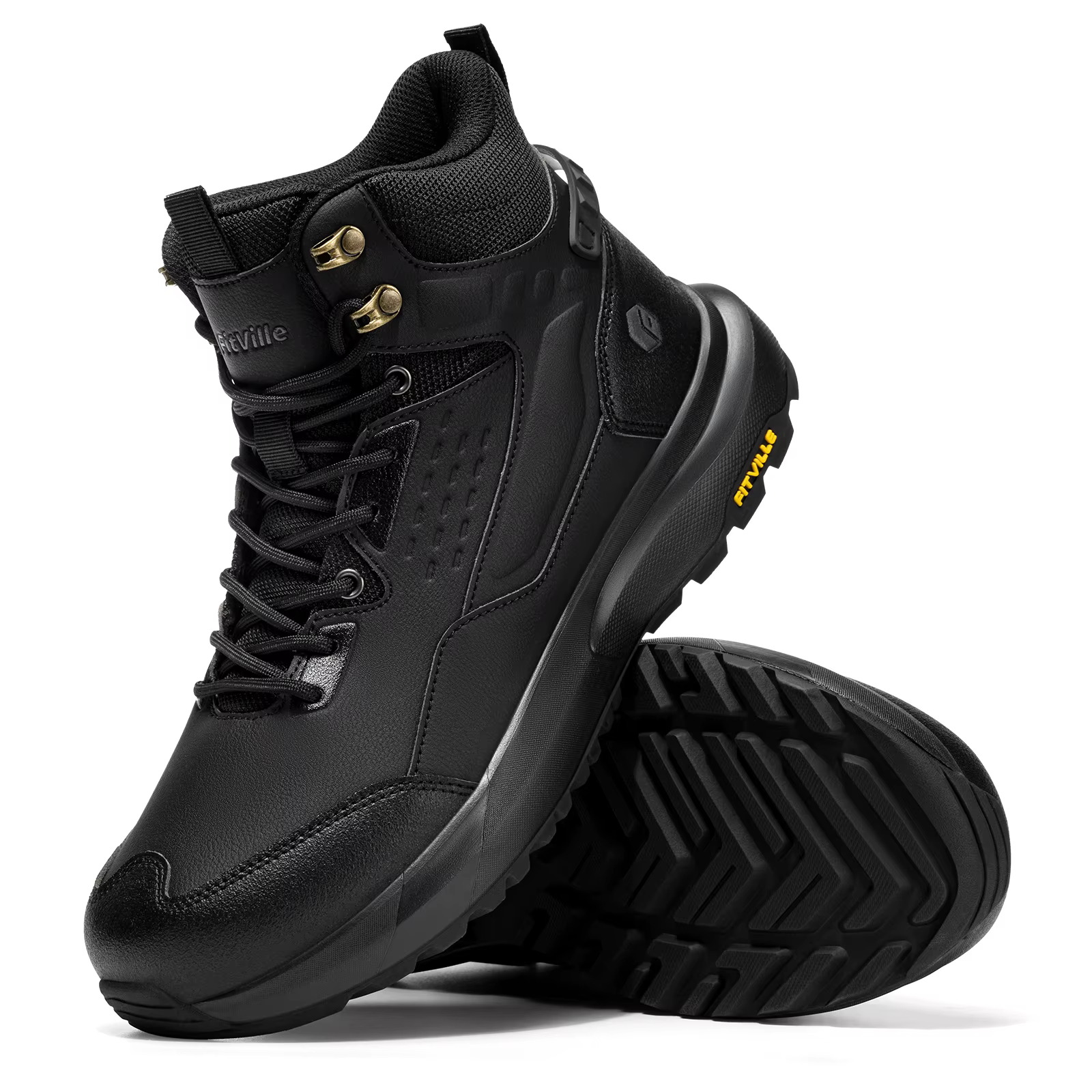FitVille – bottes de randonnée larges pour hommes, chaussures de trekking résistantes à l'eau, antid