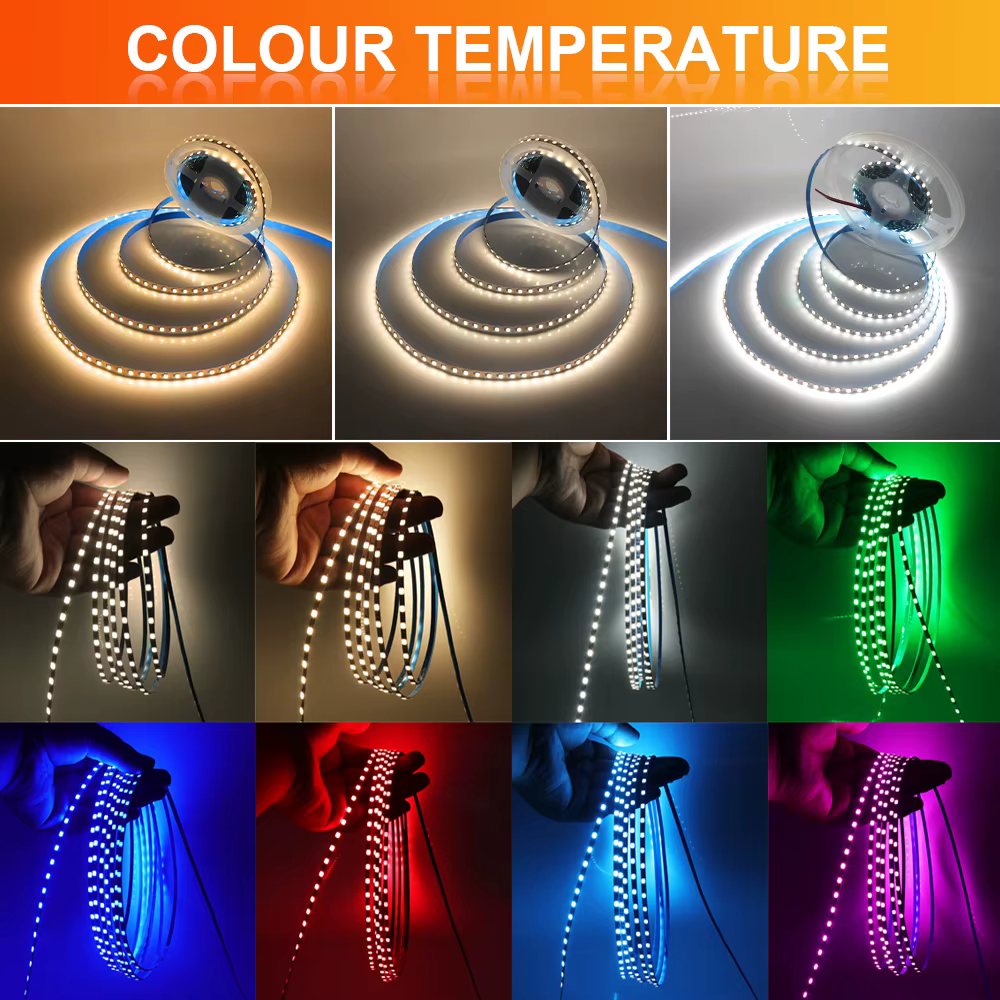 Bande lumineuse LED Flexible, 5V, 2835, 3mm, 5mm, 8mm, largeur PCB, 120 diodes/m, fil USB/2 broches,