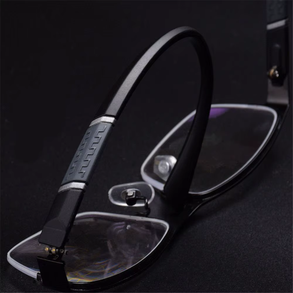 Lunettes de lecture anti-lumière bleue en métal pour hommes, lunettes myopes, lunettes d'affaires, d