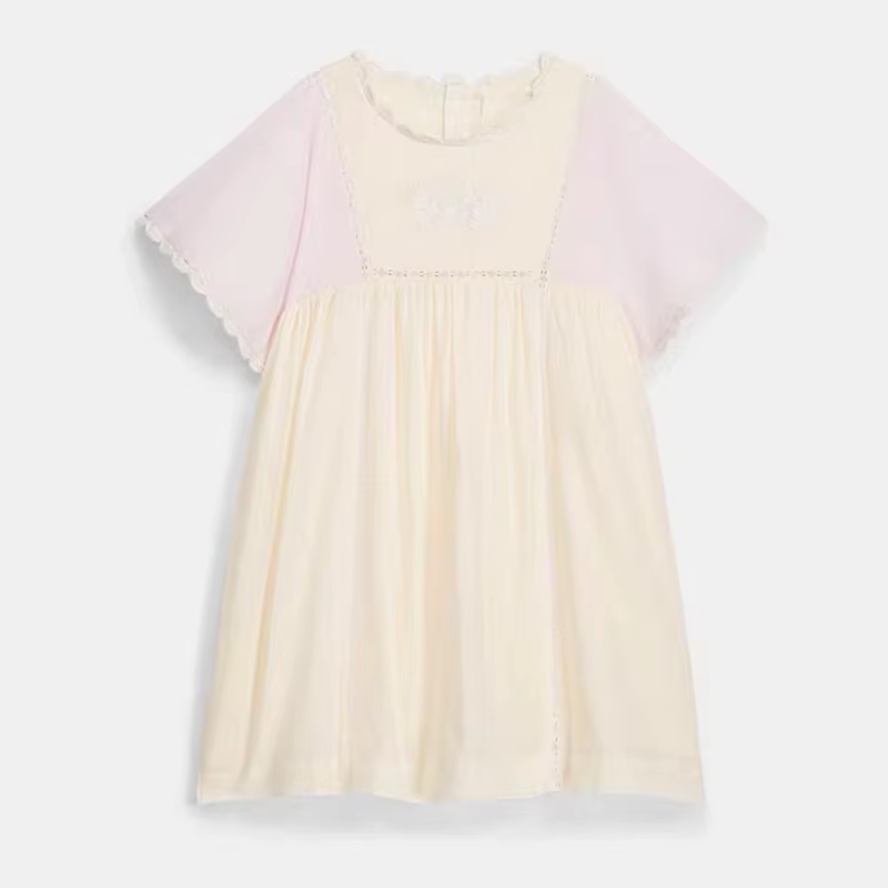 Pré-vente (expédition en mars) 2026 LM Robes d'été pour bébés filles, imprimé floral, en coton, vête
