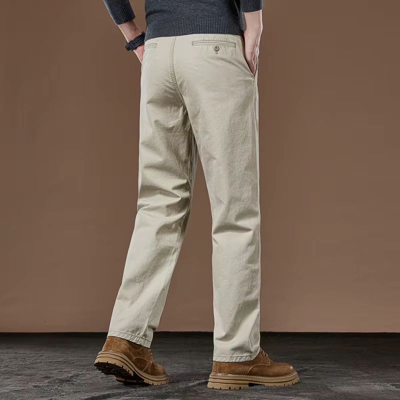 100% coton pantalons droits décontractés automne nouvelle mode ample confortable épaissi pantalons d