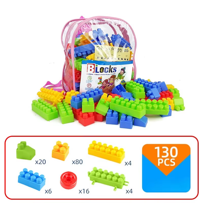 130 pièces grandes particules de blocs de construction jouets assemblés jouets éducatifs de la petit