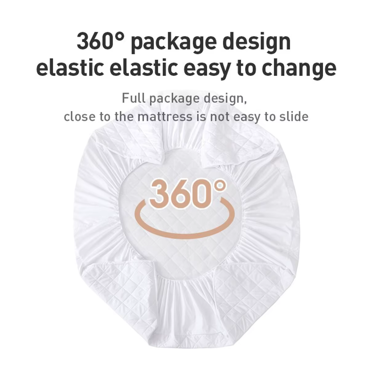 Protège-matelas imperméable gris/blanc, drap-housse de lit simple/double/140/160 multi-taille