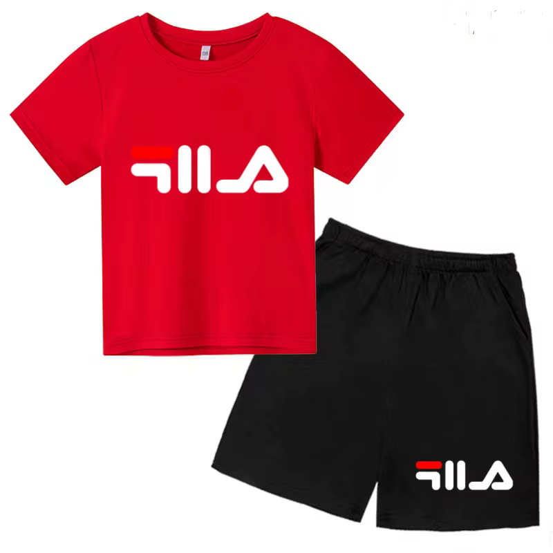 Vêtements pour enfants, t-shirt à manches courtes + short, vêtements d'été cool et charmants, ensemb