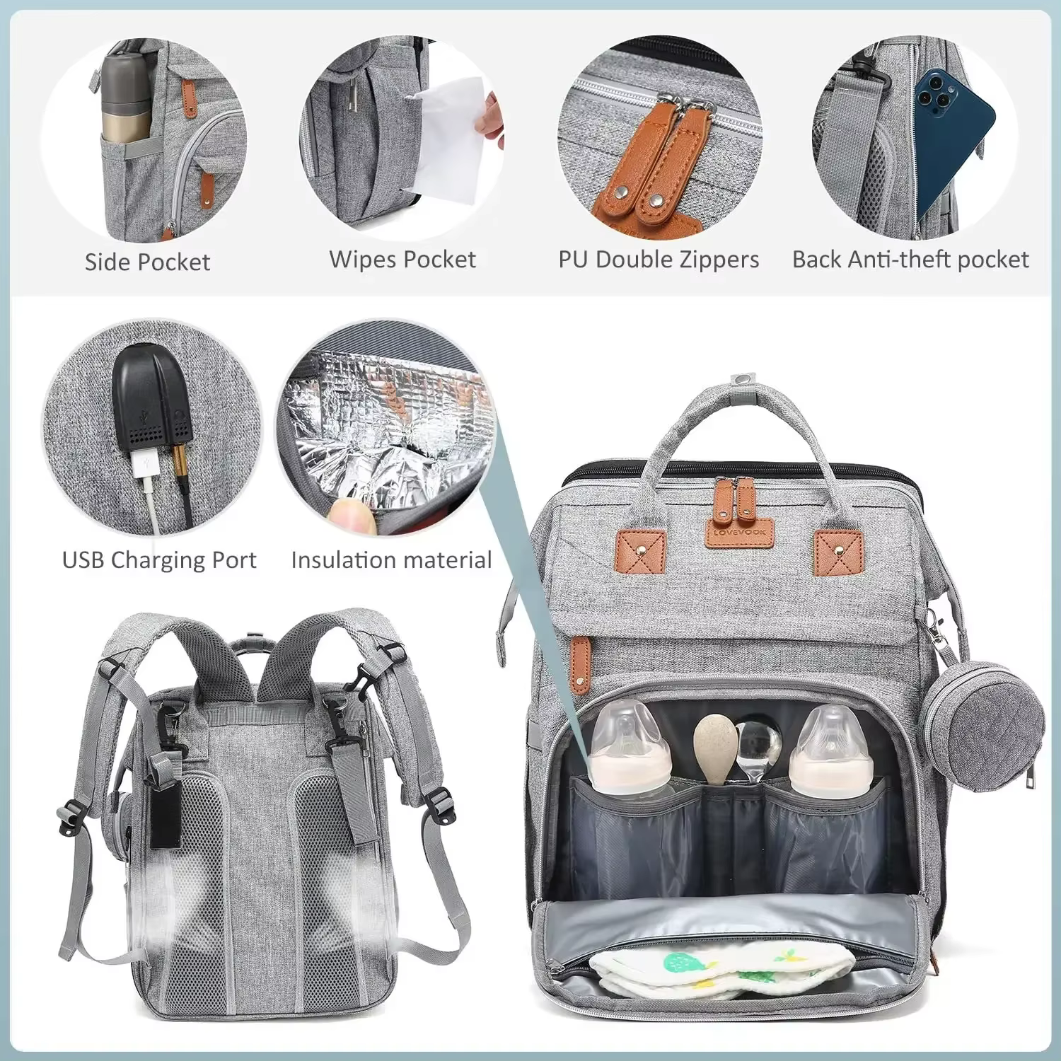 Nouveaux sacs à langer pour bébé, Station à langer Portable pour lit de bébé, couffin de voyage, ber