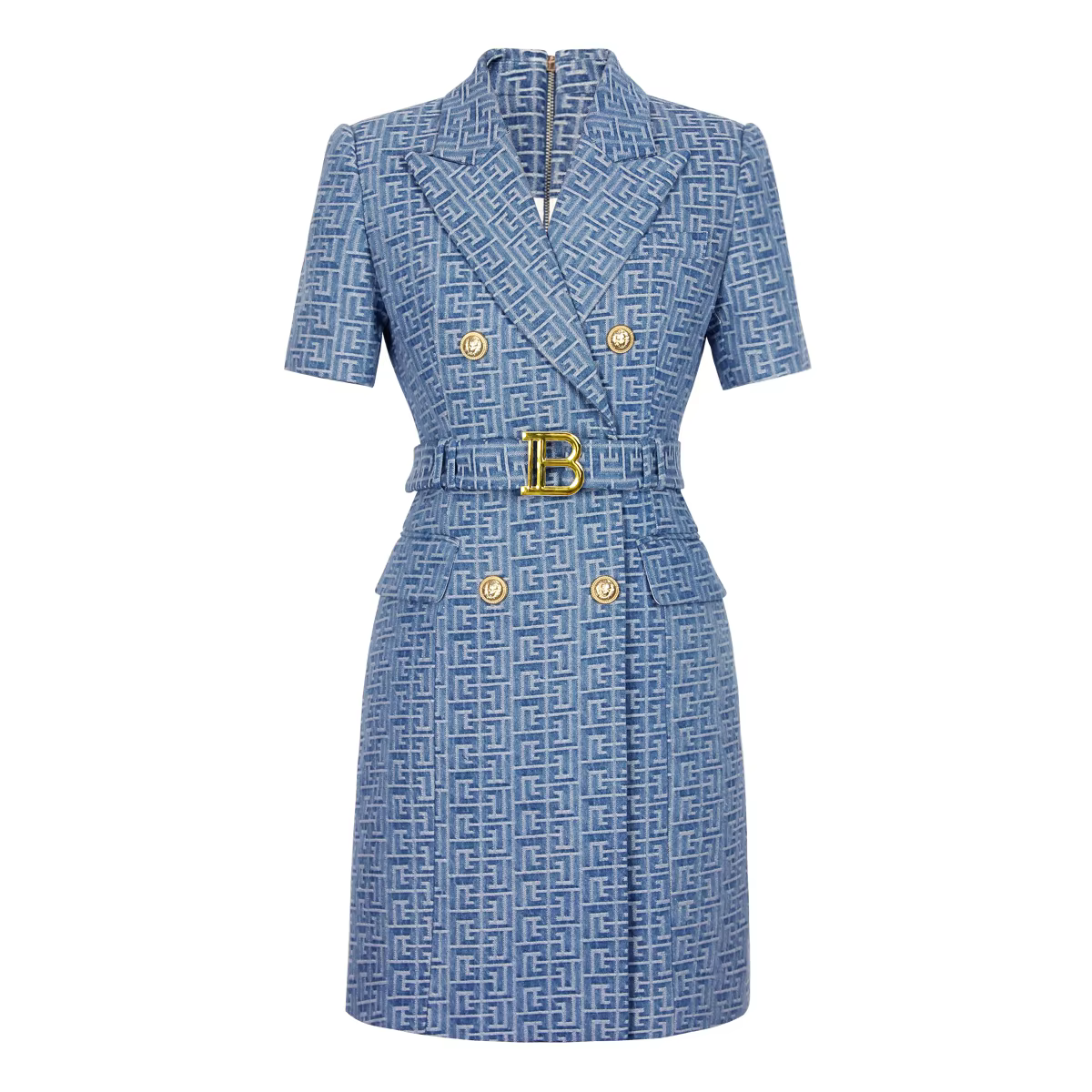 Robe en denim jacquard à manches courtes pour femme, jupe professionnelle simple, tempérament, été, 