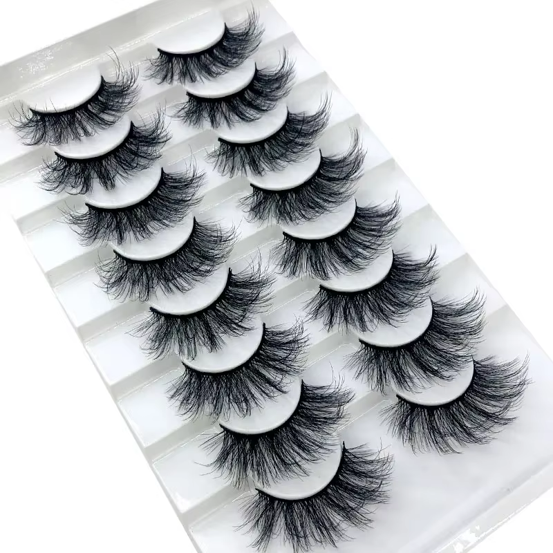 8 paires 15-22mm naturel 3D faux cils faux cils kit de maquillage vison cils extension vison cils ma