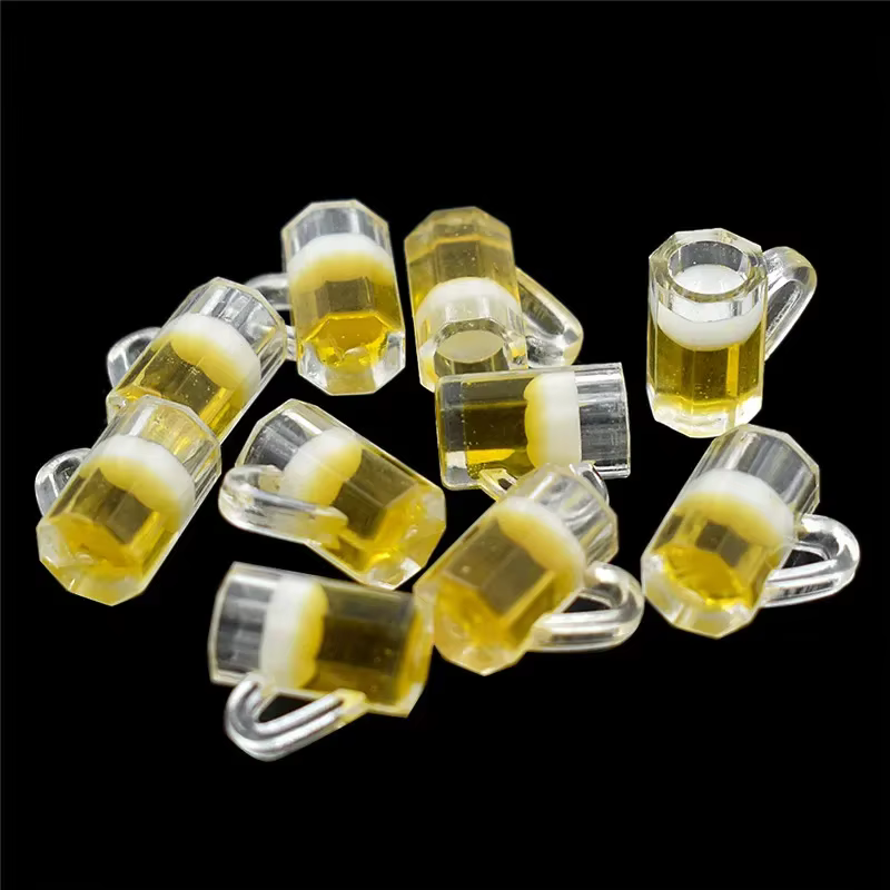Verre à bière Miniature en résine, petites tasses, modèle de maison de poupée, Table de salle de mai