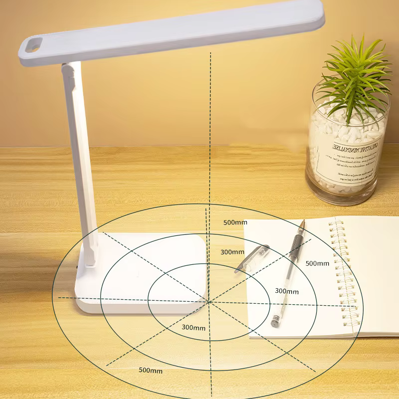 Lampe de table pliable rechargeable, protection des yeux, lampe LED à intensité variable tactile, la