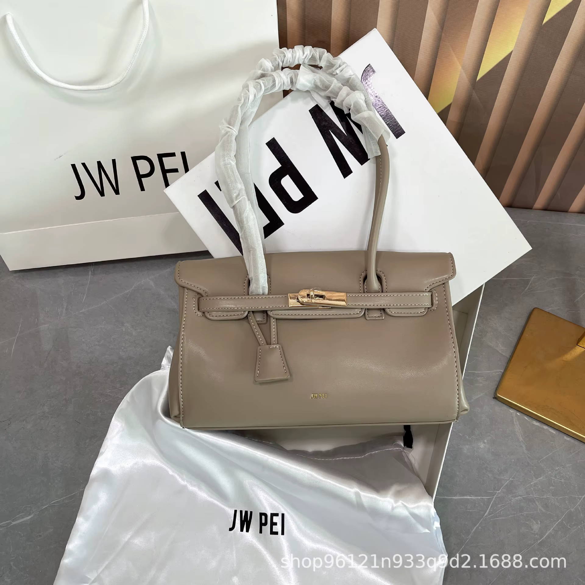 Sac à main 2026JW PEI Law Stick pour femme – Petit format, avec serrure, à porter à l'épaule ou sous