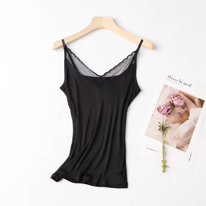 InjStrap Top col en V pour femme, 2023 naturel, mûrier, blanc et noir, glaçure, précieux, caraco en 