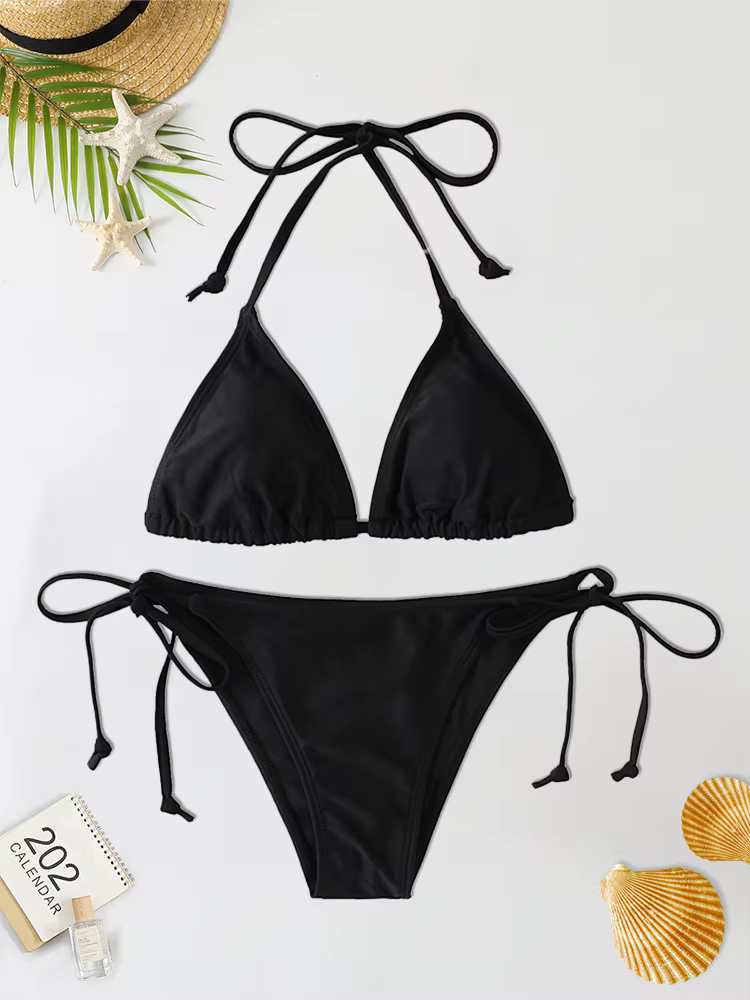 2 pièce/ensemble 2024 mode Sexy maillot de bain femmes Bikinis ensemble Triangle maillots de bain St