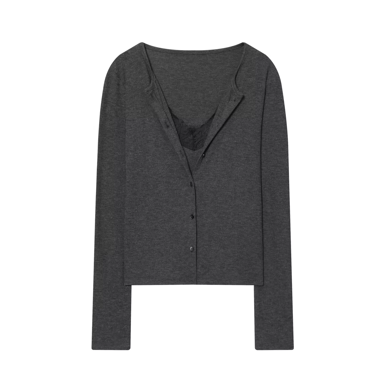 MUJER dentelle recadrée veste haut pour femme Vintage tricot Demi-saison vestes pour femmes boutonné