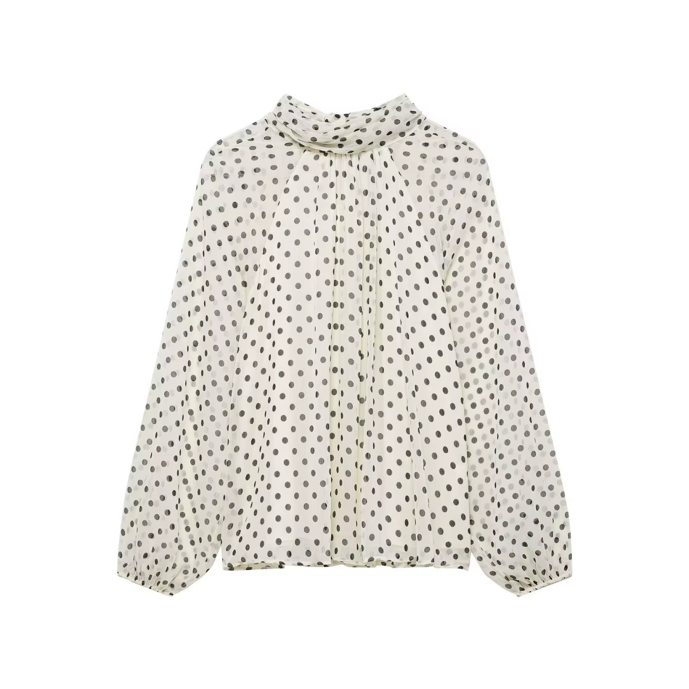 Chemise à manches longues à pois pour femmes, mode printemps automne, chemise à nœud à lacets, chemi