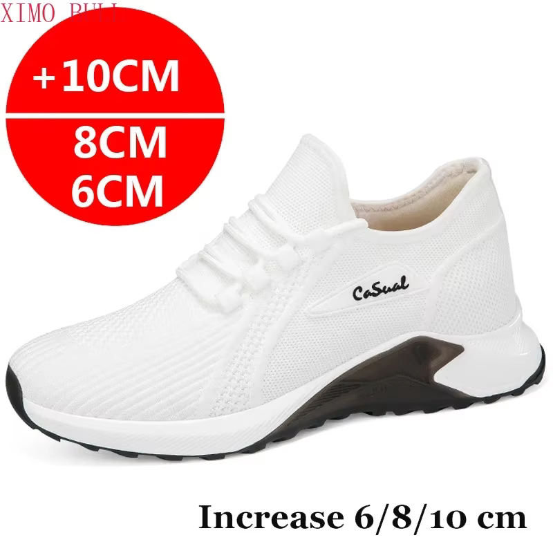 Baskets hommes chaussures d'ascenseur talons cachés chaussures rehaussantes respirantes pour homme a