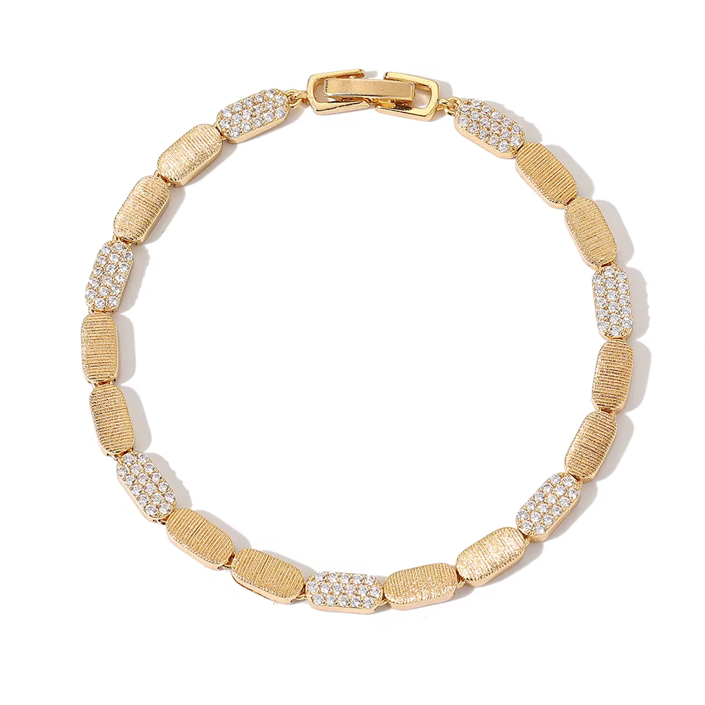 Bracelet de luxe incrusté de Zircon, lumineux et brillant, bijoux pour femmes, cadeau de noël CN8105