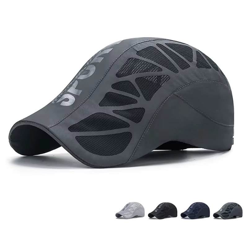 Nouveau Sport d'été lettre avant chapeau hommes respirant maille parasol séchage rapide en plein air