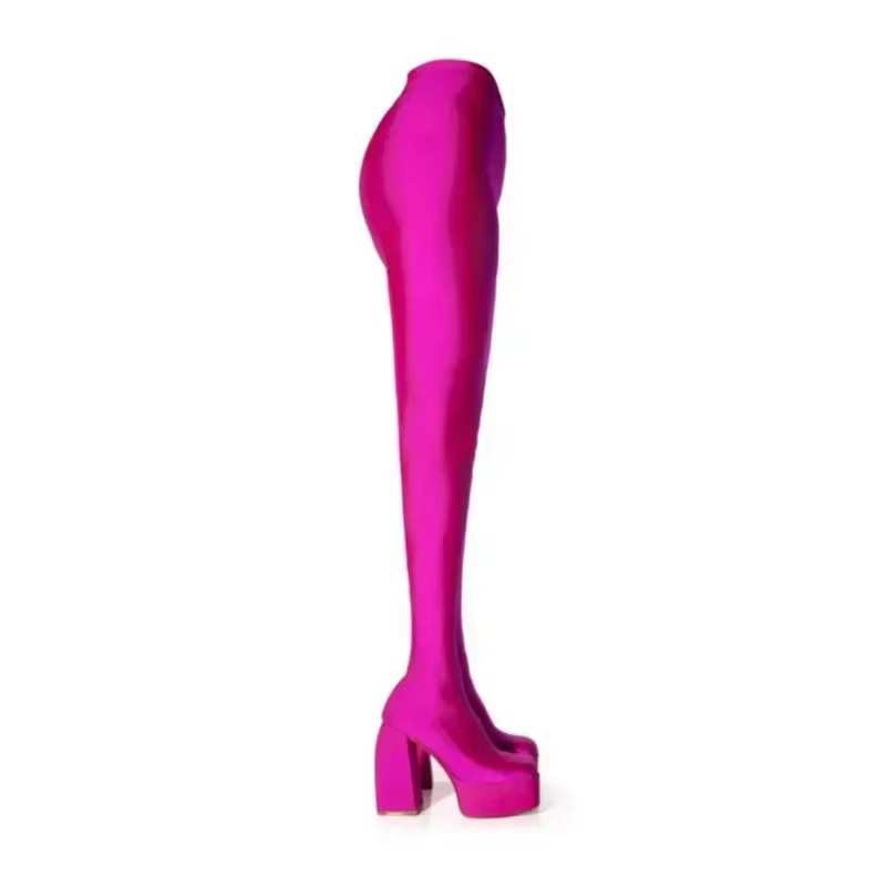 Combinaison élastique imperméable à tête carrée pour la fête de course, bottes de gril, bottes à tal