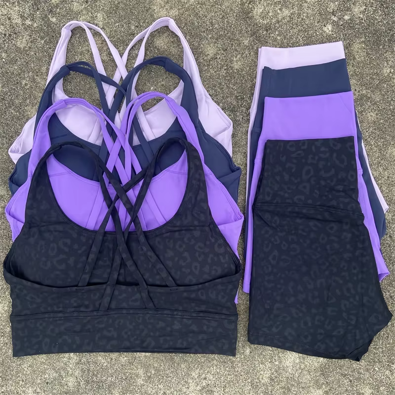 Ensemble de vêtements de Yoga 2 pièces, ensemble short de sport pour femmes, soutien-gorge croisé da