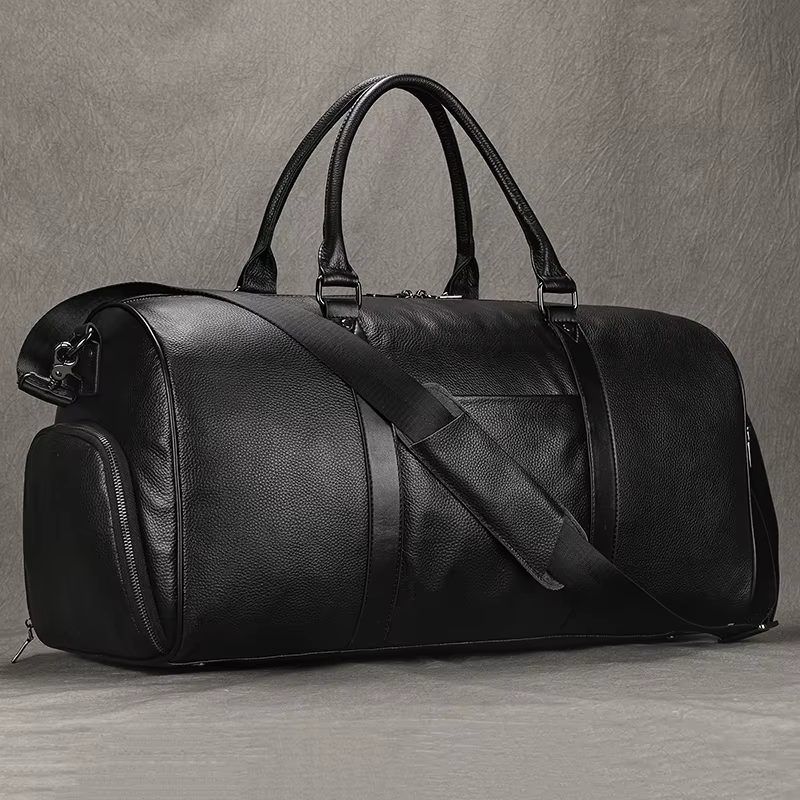 Sac de voyage en cuir de nouveau design à la mode, sac de sport en peau de vache souple, sac de voya