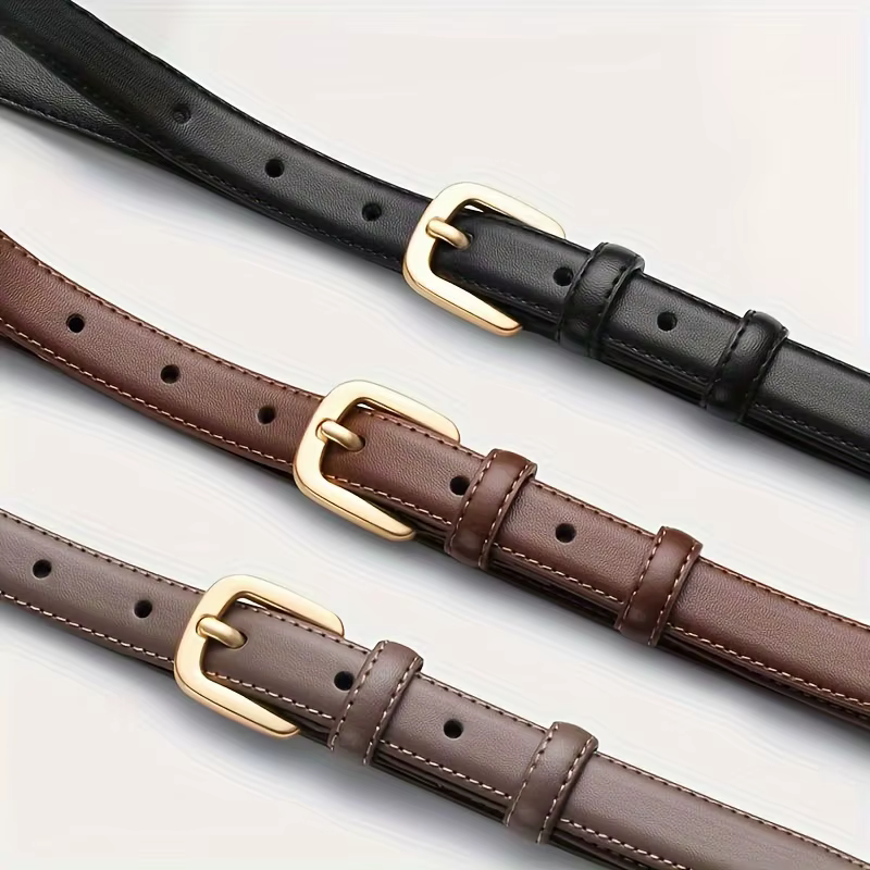 Ceinture décontractée à la mode, avec sensation Simple et haut de gamme, ceinture à Double boucle à 
