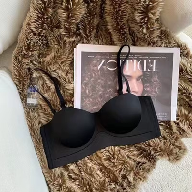 Soutien-gorge Push-up sans bretelles pour femmes, sans anneau en acier, Anti-affaissement, antidérap