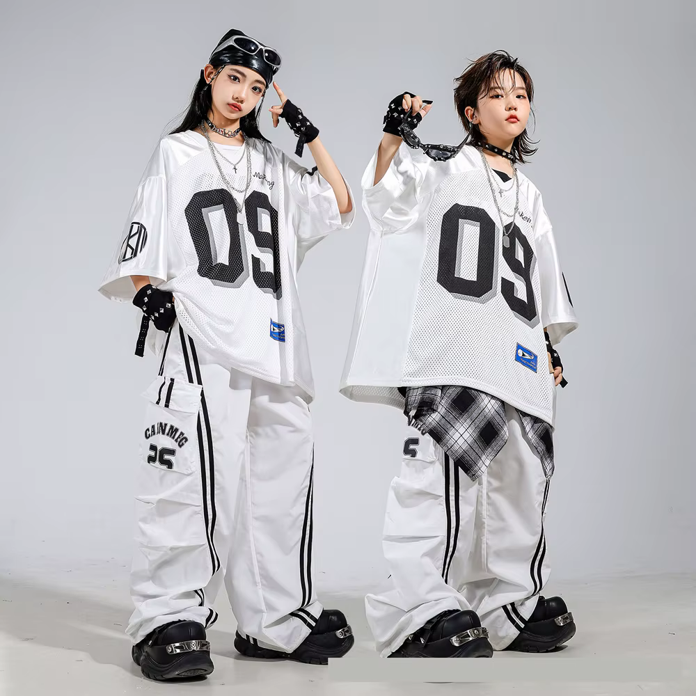 Enfants garçons filles Streetwear Hiphop maille Baseball veste pantalon ensembles enfants manteau pa