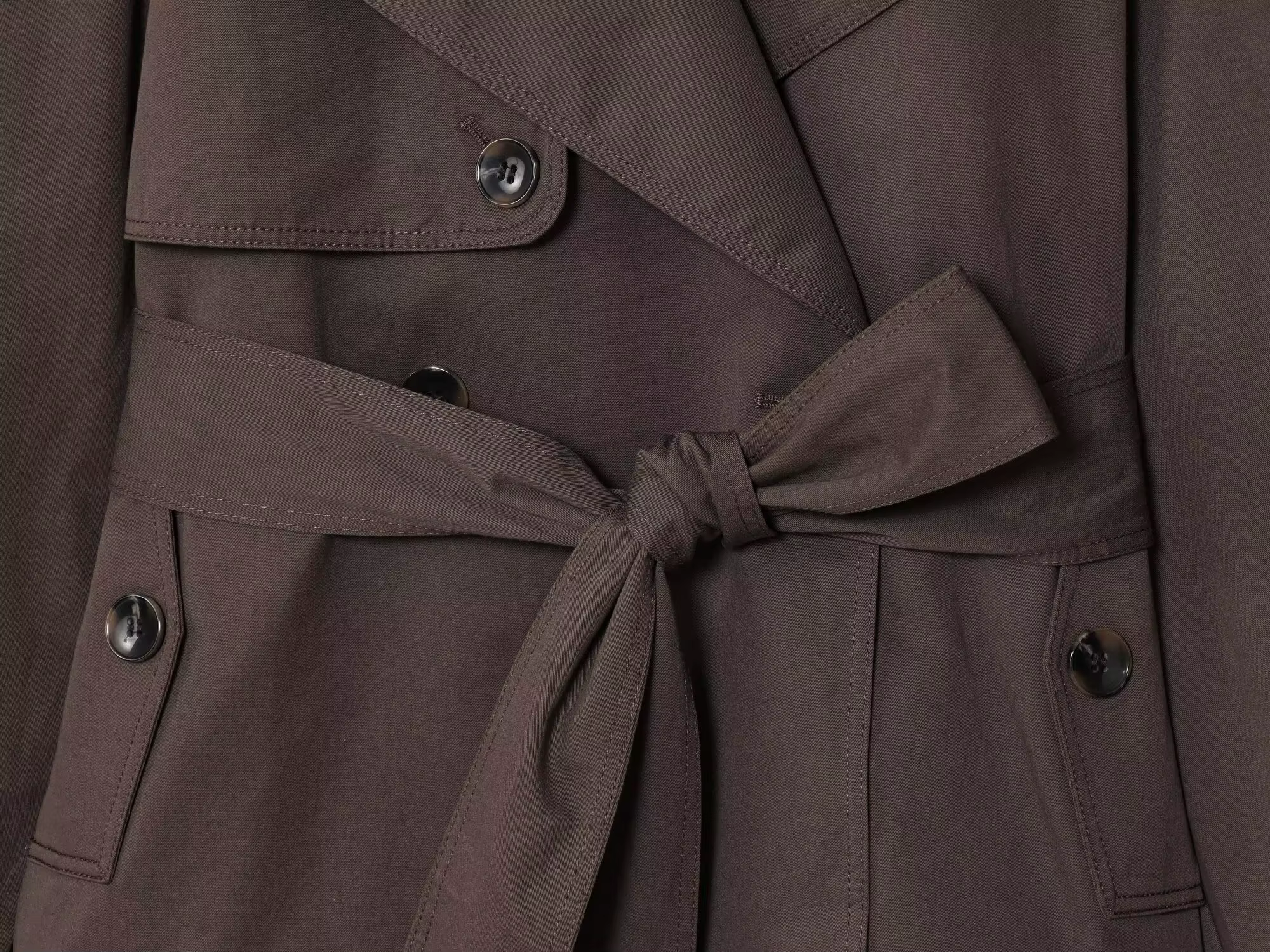 ETJ automne 2025 nouvelle collection femmes style britannique revers double boutonnage maillard coul
