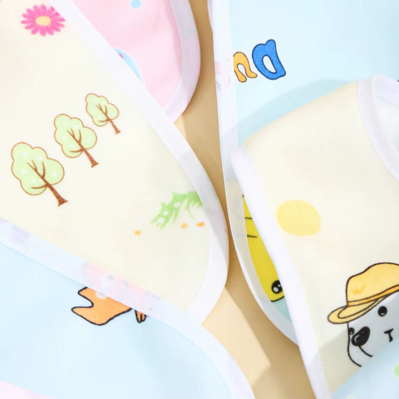 Bavoirs imperméables en coton pour bébé, 4/6/8/10 pièces, vêtements d'alimentation pour enfants, Pro