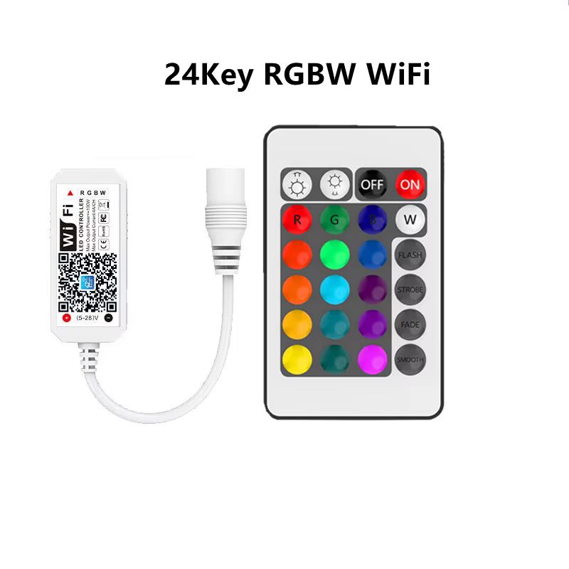 Magic Home-Contrôleur WiFi sans fil compatible Bluetooth, RGB, RGBW, IR, RF, LED, DC5V, 12V, 24V, WS