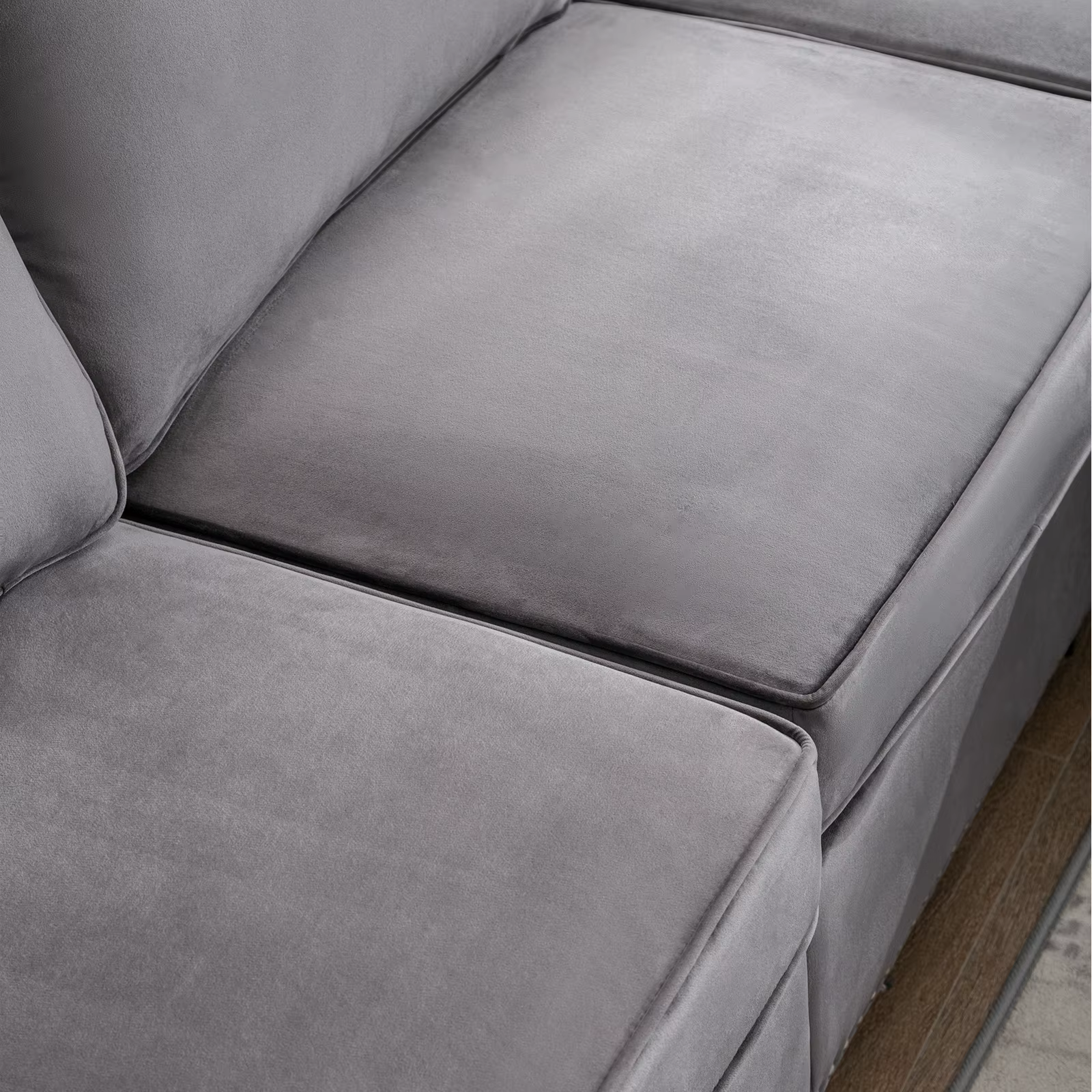 HORGgland-Canapé convertible en forme de L en U, canapé confortable, canapé modulaire, 4 places, 3 o