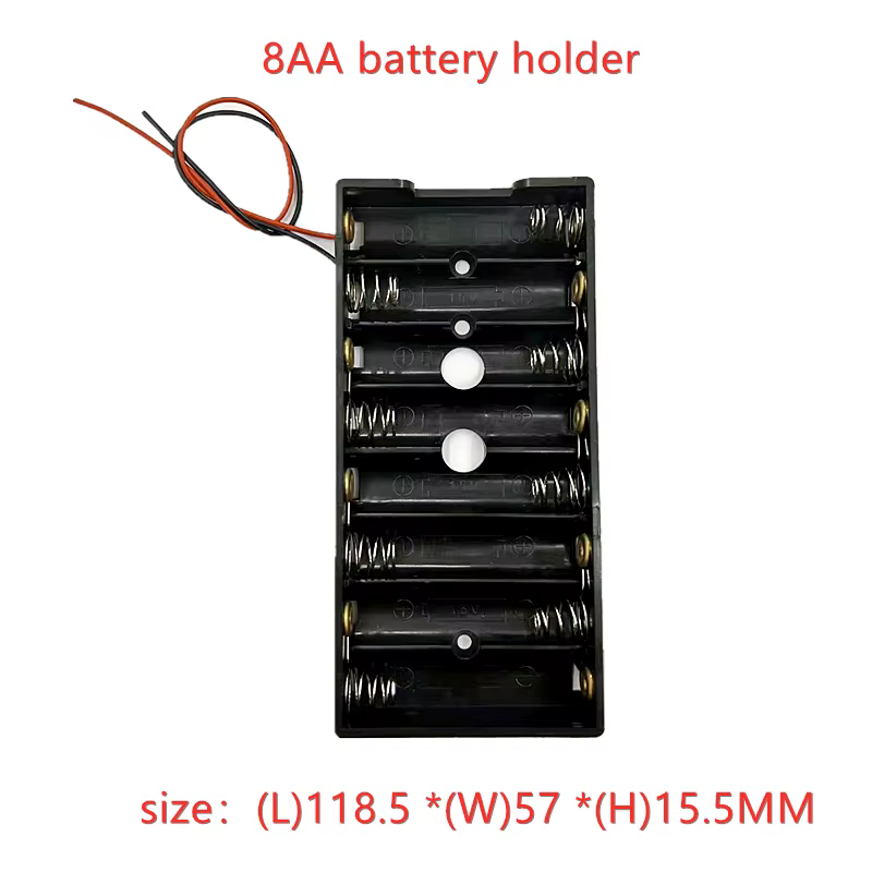 Boîtier de rangement pour piles AA 6, 8, 10AA, 10 emplacements, avec câble, pour piles 9V, 12V, 15V,