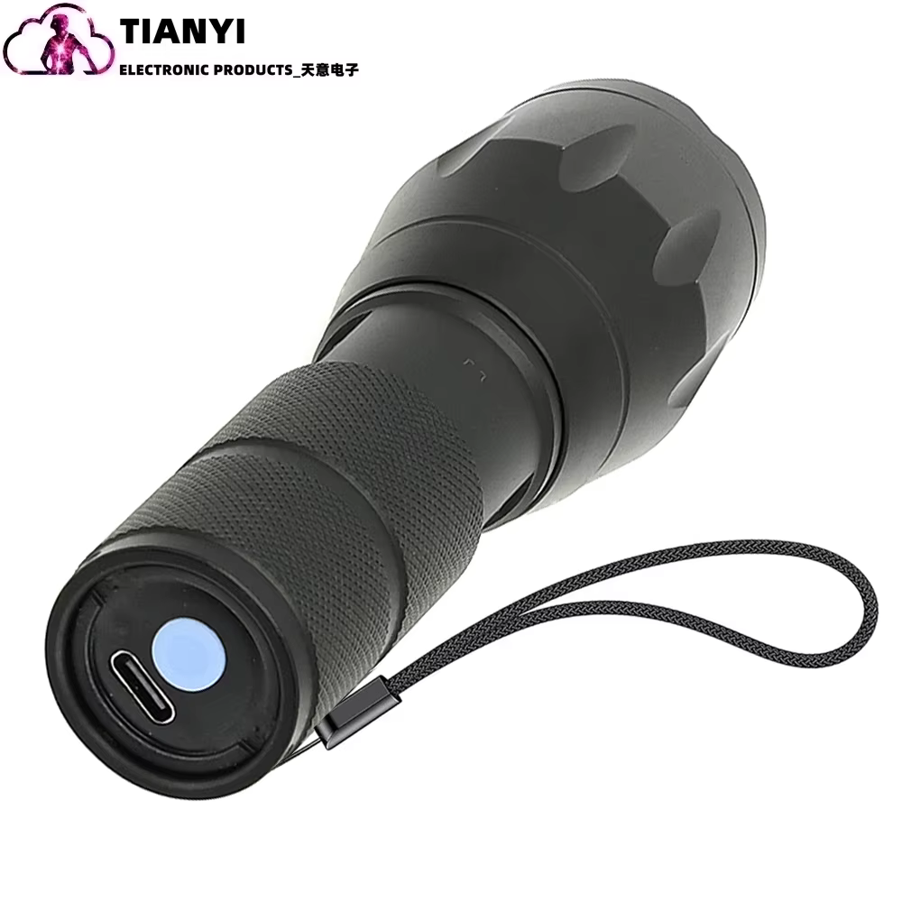 Lampe de poche LED lumière bleue, torche bleue de chasse type-c Rechargeable, lumière de suivi du sa