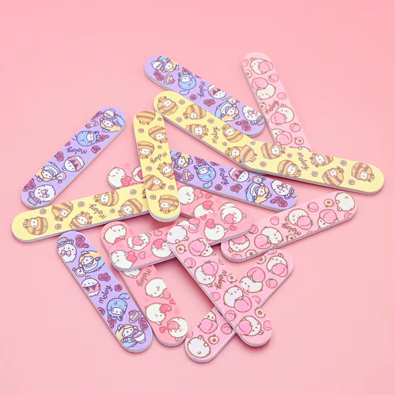 10 pièces par lot,Mini limes à ongles en plastique double face, matériel professionnel, pédicure, ma
