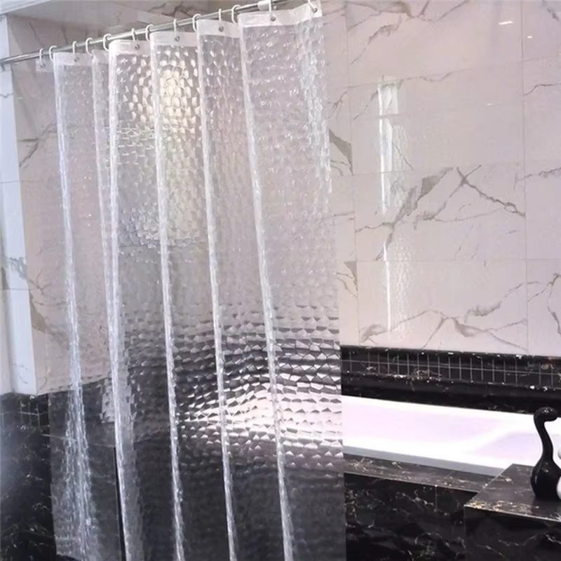 1 pièces 180x180cm 3D salle de bain bain rideau de douche Transparent plus épais rideau étanche